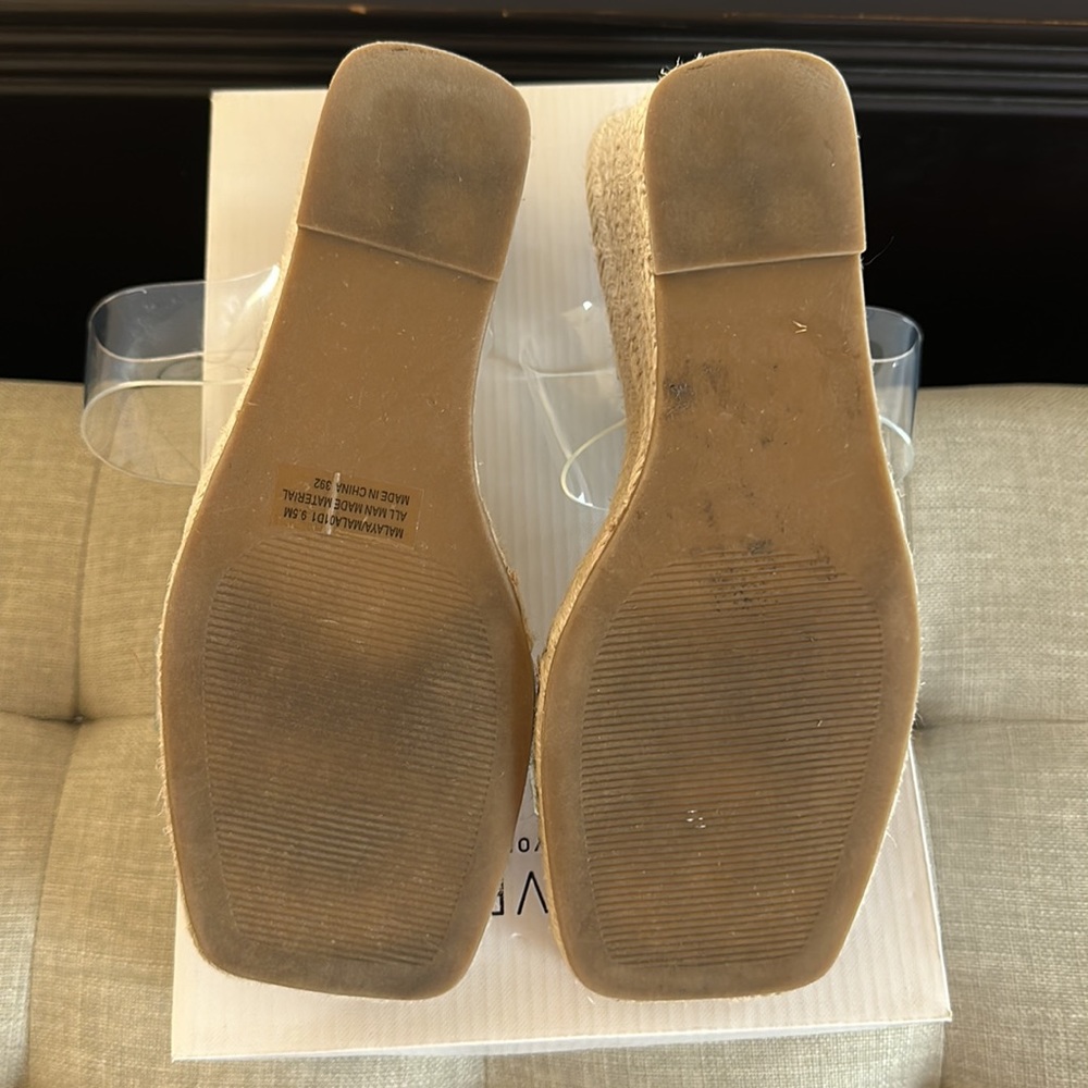 Steven New York Malaya Clear Wedges Size 9.5 - Picture 9 of 9